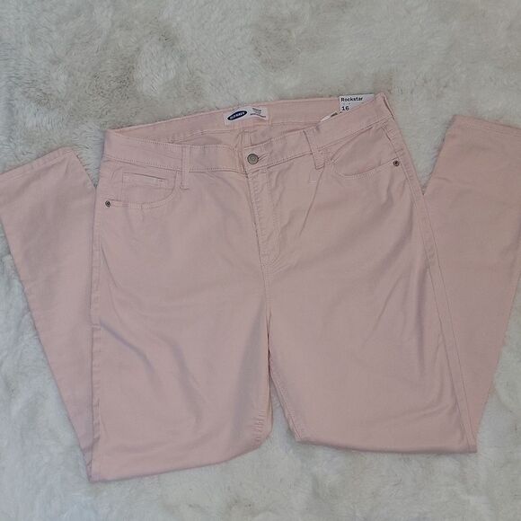 ☆ Old Navy Rockstar Super Skinny High Rise Secret-Slim Pockets ☆ Pink Sz 16 ☆ - Picture 6 of 6